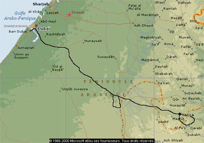 Plan de l'Emirat de Dubai