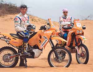 Jean-Marie et Erick pr�paration pour le Duba� 1998